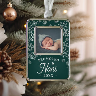 Promoted to Noni   Baby Photo Grandma Silver Plated Framed Ornament