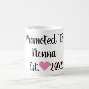 Promoted To Nonna Black & Pink Mug