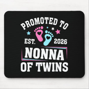 Promoted To Nonna Est 2026 Of Twins Gender Reveal  Mouse Mat