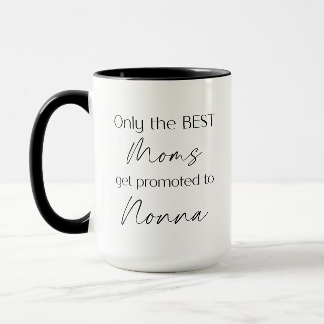 Promoted to Nonna | Grandmother Gift | New Grandma Mug (Left)