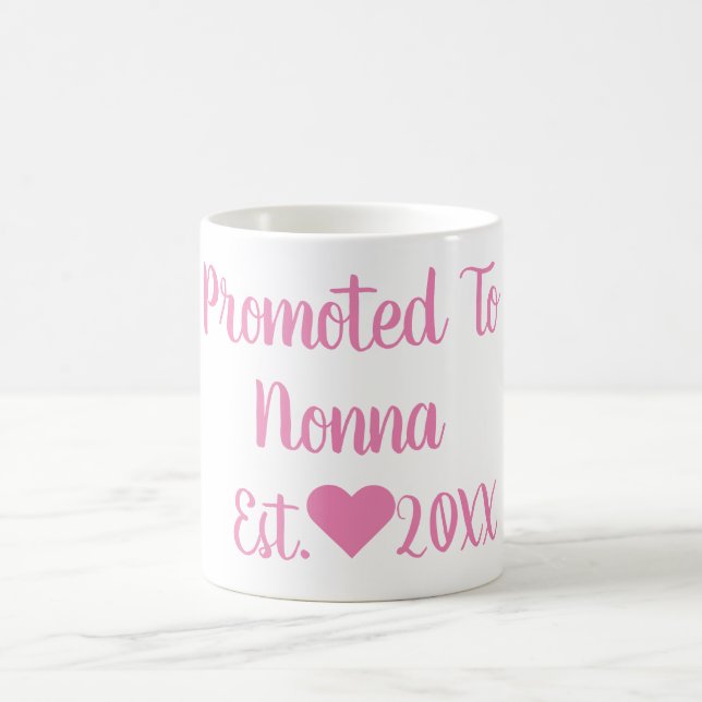 Promoted To Nonna Pink Mug (Center)