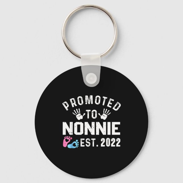Promoted To Nonnie Est 2022 Funny New Nonnie  Key Ring (Front)