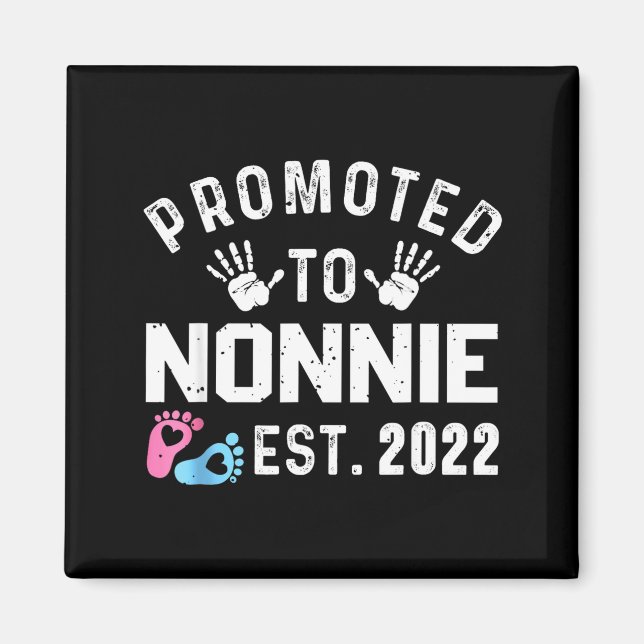Promoted To Nonnie Est 2022 Funny New Nonnie  Magnet (Front)