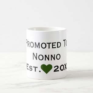 Promoted To Nonno Black & Green Mug