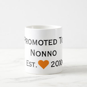 Promoted To Nonno Black & Orange Mug