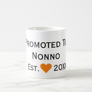 Promoted To Nonno Black & Orange Mug