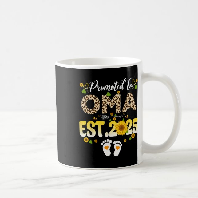 Promoted To Oma Est 2025 Mothers Day New Oma 1  Coffee Mug (Right)