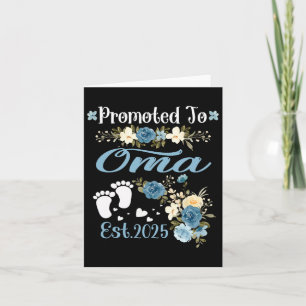 Promoted To Oma Est 2025 Mothers Day New Oma 2 Card