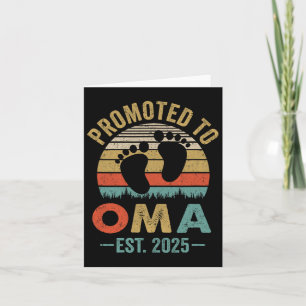 Promoted To Oma Est 2025 Mothers Day Vintage Card