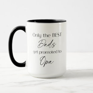 Promoted to Opa Grandfather Gift   New Grandpa Mug