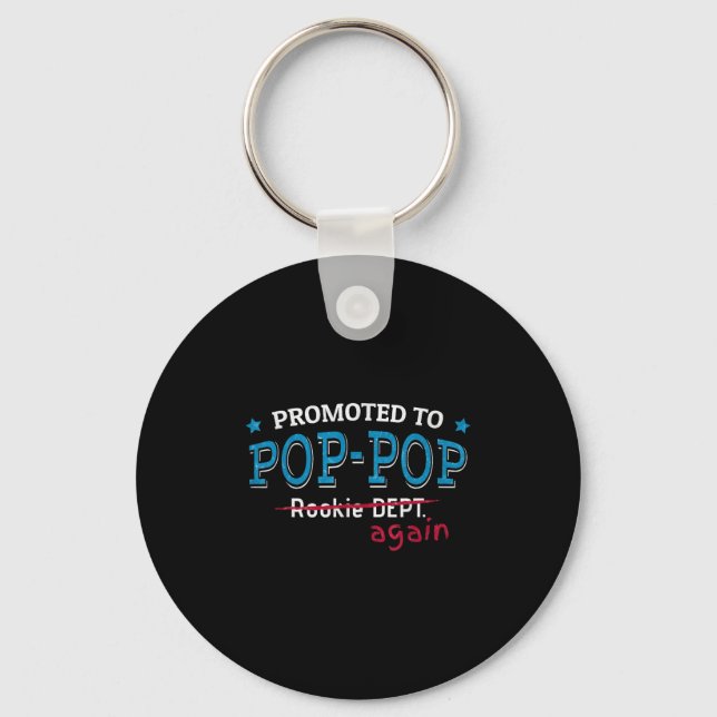 Promoted To P-p Again Shirt. Grandpa P P Funny  Key Ring (Front)
