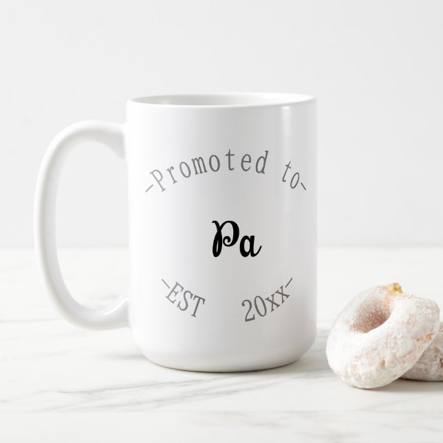 Promoted to Pa Coffee Mug (With Donut)