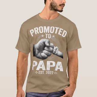 Promoted To Papa 2022 Fathers Day New Papa From Da T-Shirt