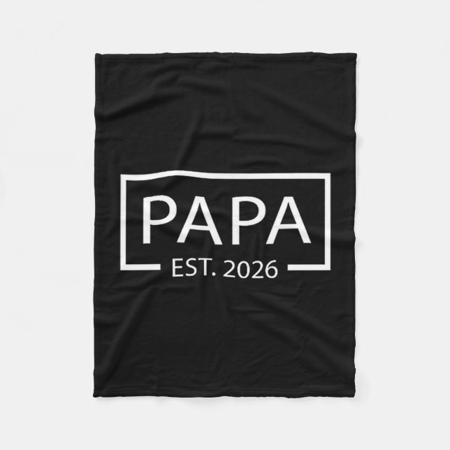 Promoted To Papa Est 2026 Baby Announcement Cket  Fleece Blanket (Front)