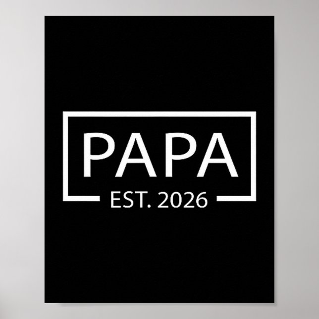 Promoted To Papa Est 2026 Baby Announcement Cket  Poster (Front)