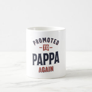Promoted To Pappa Again Father Grandpa Coffee Mug