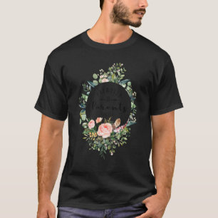 Promoted To Parents Est 2022 Women Flower First Ti T-Shirt