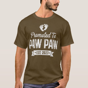 Promoted To Paw Paw Est 2023 Soon To Be Paw Paw Fa T-Shirt