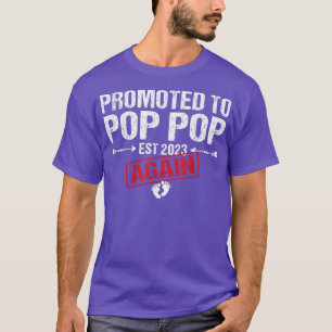Promoted To Pop Pop Again Est 2023 T-Shirt