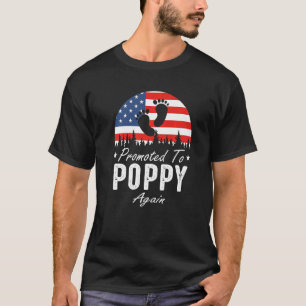 Promoted To Poppy Again 2024 US Flag Father's Day T-Shirt