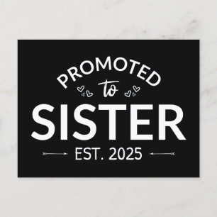 Promoted To Sister Est. 2025 II Postcard
