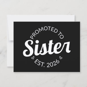 Promoted To Sister Est. 2026 I Postcard