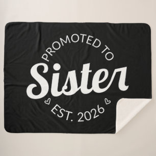 Promoted To Sister Est. 2026 I Sherpa Blanket