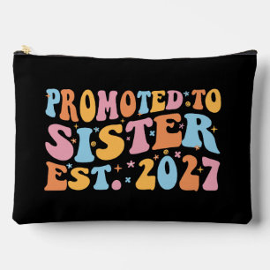 Promoted To Sister Est 2027 Big Sister Accessory Pouch