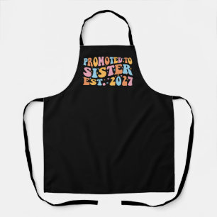 Promoted To Sister Est 2027 Big Sister Apron