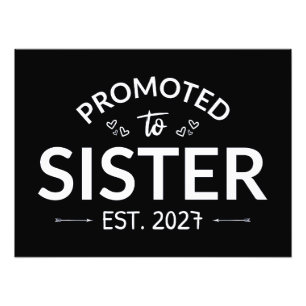 Promoted To Sister Est 2027 Big Sister II Photo Print
