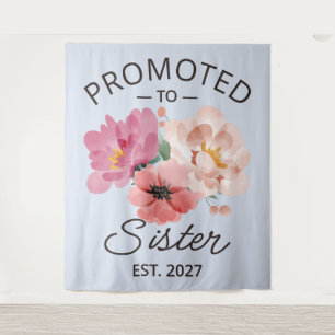 Promoted To Sister Est 2027 Big Sister VI Tapestry
