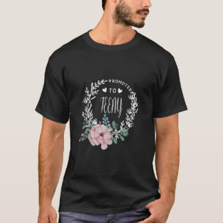 Promoted To TEENY Flower Mother s Day Matching Fam T-Shirt