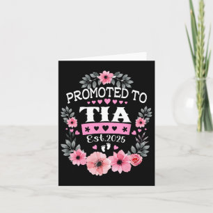Promoted To Tia Est 2025 Mothers Day New Tia  Card