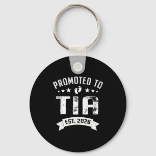 Promoted to tia est 2026 soon to be auntie key ring