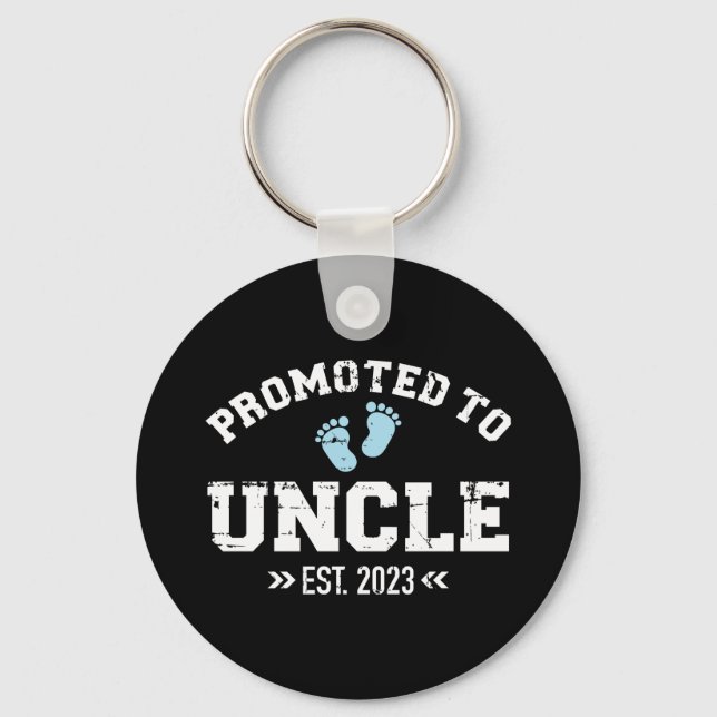 Promoted to uncle 2023 key ring (Front)