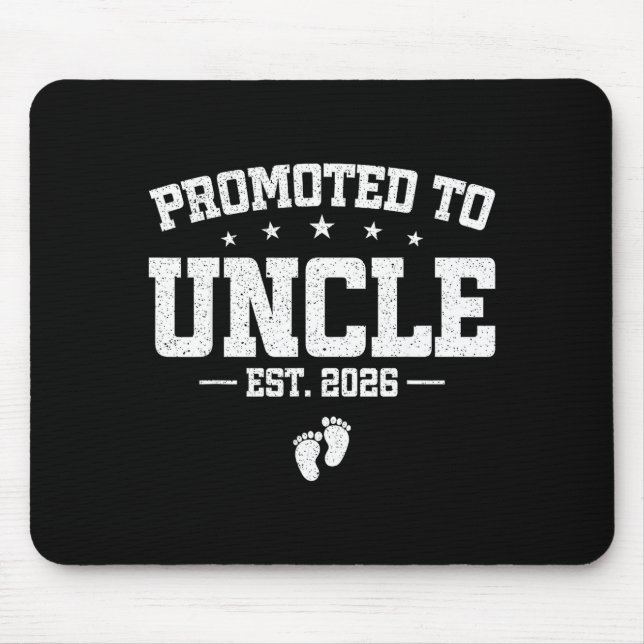 Promoted To Uncle 2026 Soon To Be Uncle Fathers Da Mouse Mat (Front)