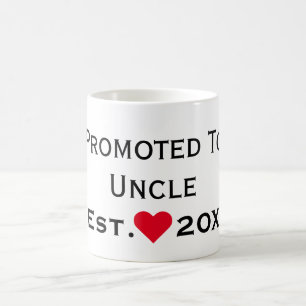 Promoted To Uncle Black & Red Mug
