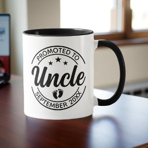 Promoted to Uncle Custom Pregnancy Announcement Mug