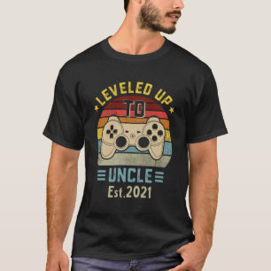 Promoted To Uncle Est 2021 2020 Levelled Up To Dad T-Shirt