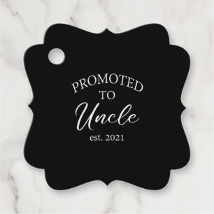 Promoted To Uncle Est. 2021   Gift For Uncle Favour Tags