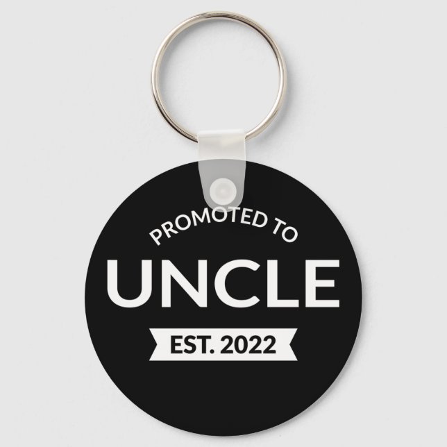 Promoted To Uncle Est. 2022 II Key Ring (Front)