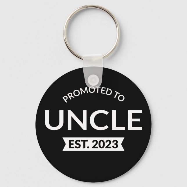 Promoted To Uncle Est. 2023 II Key Ring (Front)