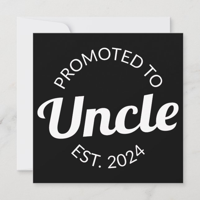Promoted To Uncle Est. 2024 I Announcement (Front)