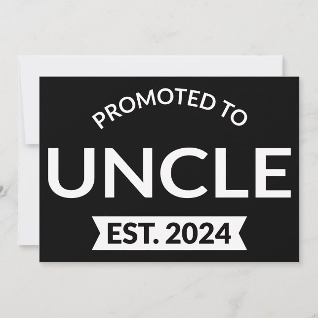 Promoted To Uncle Est. 2024 II Announcement (Front)