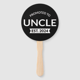 Promoted To Uncle Est. 2024 II Hand Fan