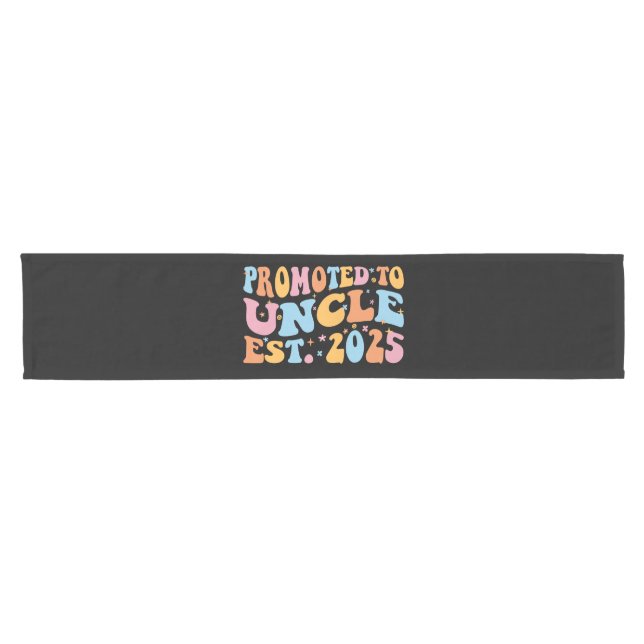 Promoted To Uncle Est. 2025 III Short Table Runner (Horizontal)