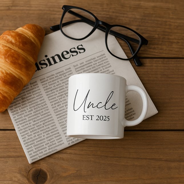 Promoted to Uncle EST 2025 | Minimalist Gift  Espresso Cup (Creator Uploaded)