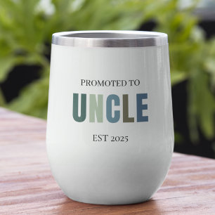 Promoted to Uncle EST 2025   Personalised Gift 