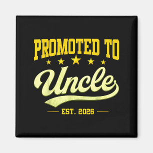 Promoted to Uncle Est 2026 Baby Announcement Funny Magnet