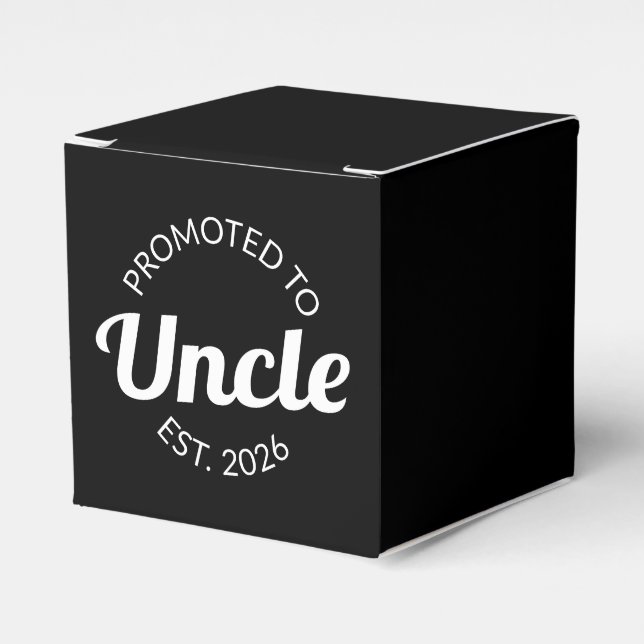 Promoted To Uncle Est. 2026 I Favour Box (Front Side)